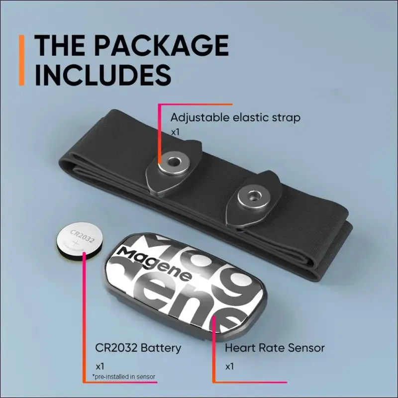 Magene h603: waterproof split strap chest strap heart rate monitor
