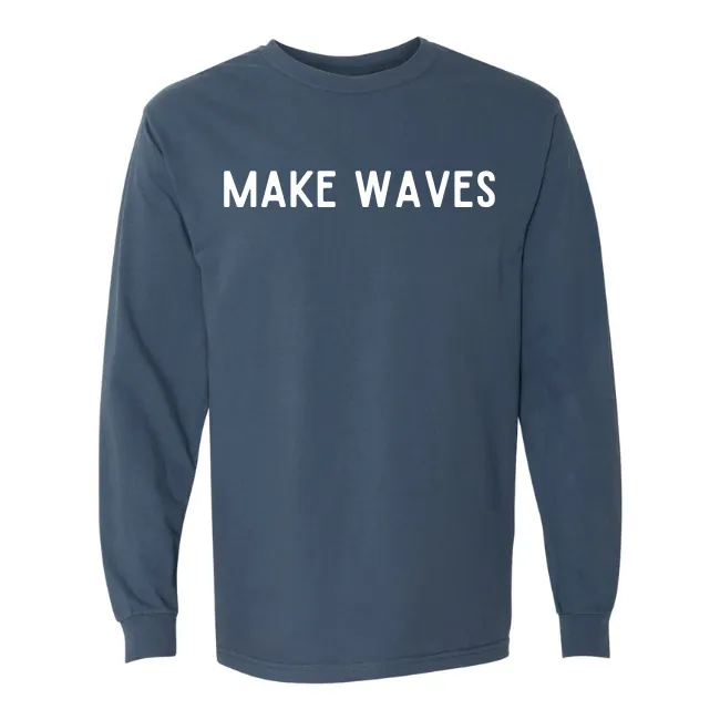 Make Waves - Unisex Long Sleeve Tee-Comes in 5 Colors