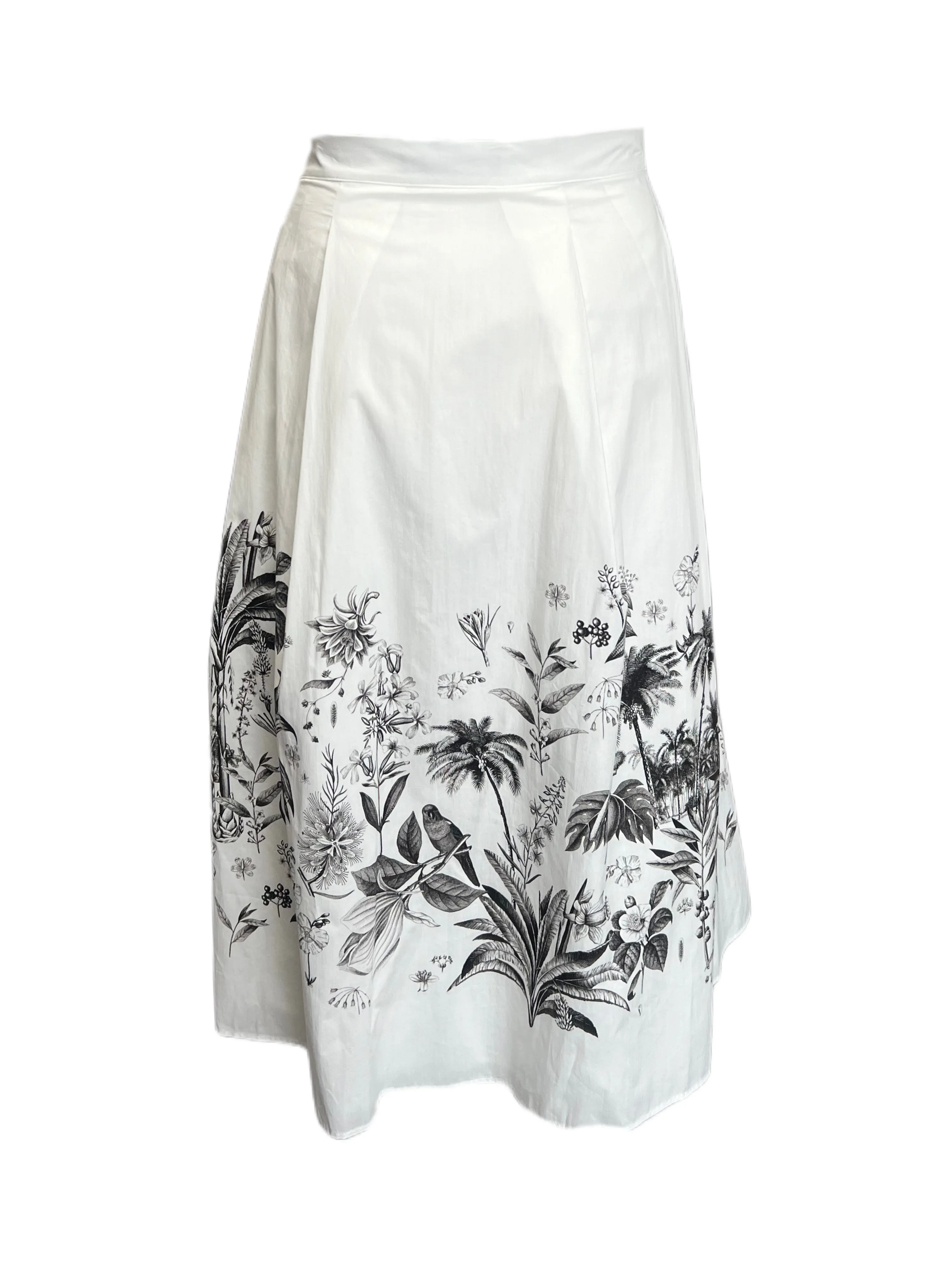 Marina Rinaldi Women's White Canyon Cotton A Line Skirt NWT