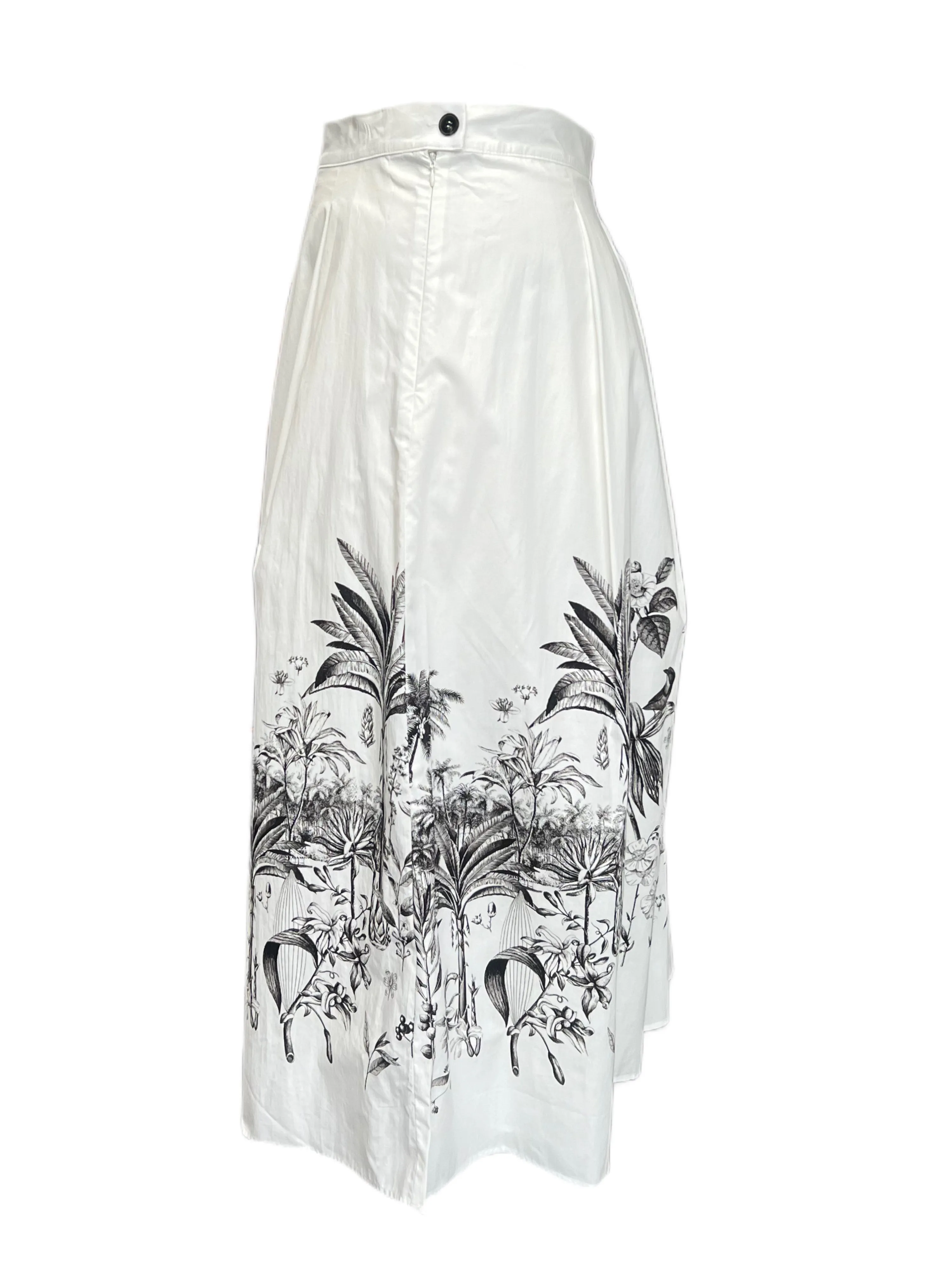 Marina Rinaldi Women's White Canyon Cotton A Line Skirt NWT