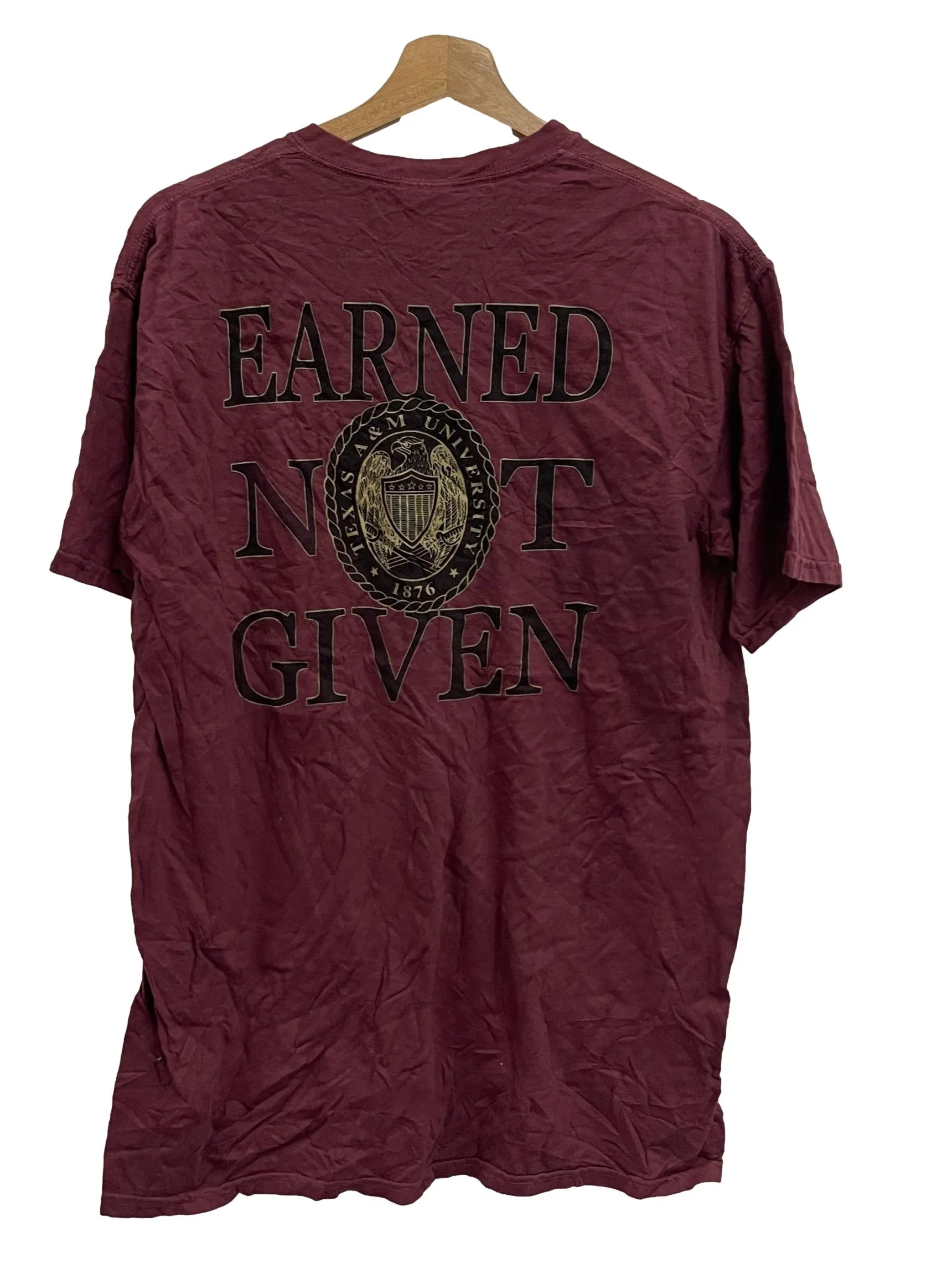 Maroon Crewneck Varsity Tee