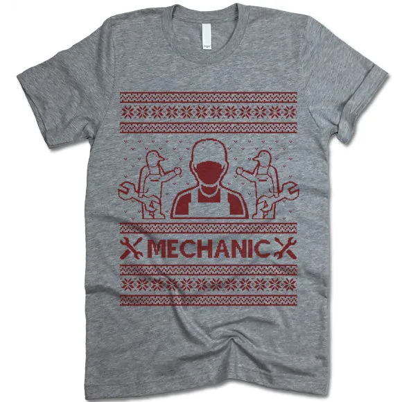 Mechanic Christmas T Shirt