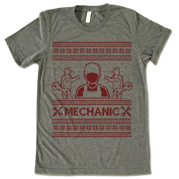 Mechanic Christmas T Shirt