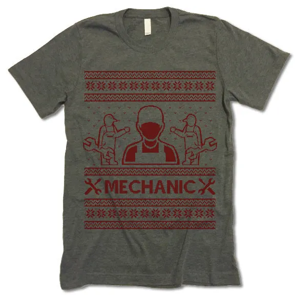 Mechanic Christmas T Shirt