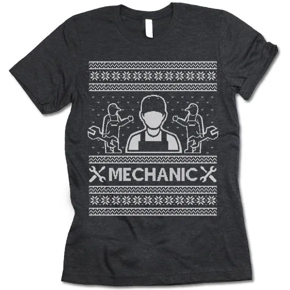 Mechanic Christmas T Shirt