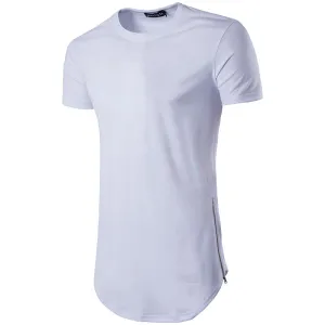 Men Crewneck Short Sleeves Long T-Shirt