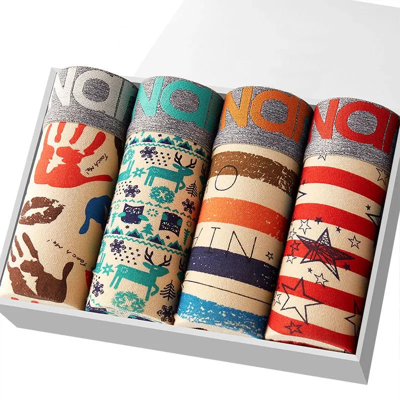 Men's Boxer Shorts - Cotton Underpants Set