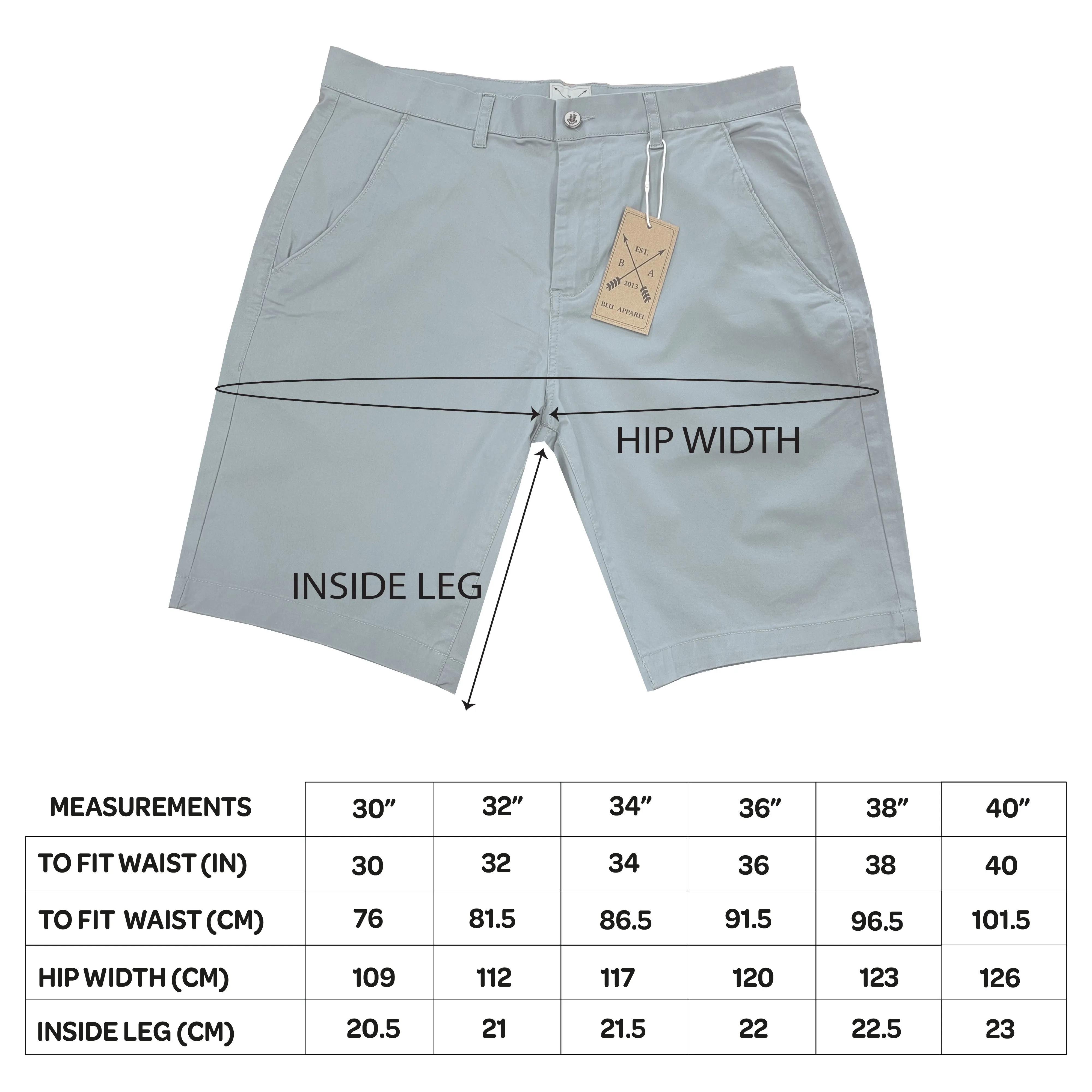 Men's Cotton Stretch Chino Shorts - Grey