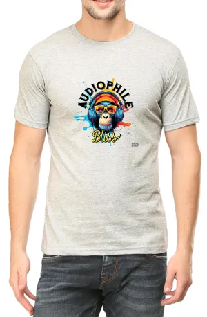 Men's Tshirt - Audiophile Bliss - ABA04 Grey Melange