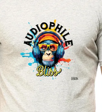 Men's Tshirt - Audiophile Bliss - ABA04 Grey Melange