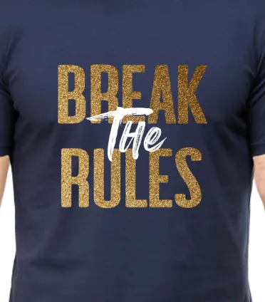 Men's Tshirt - DRON BREAK THE RULES - ABA13 Navy Blue