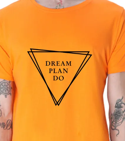 Men's Tshirt - DRON DREAM PLAN DO - ABA72 Orange