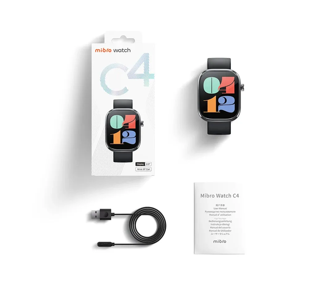 MIBRO Watch C4 2.0" HD Display Smart Watch