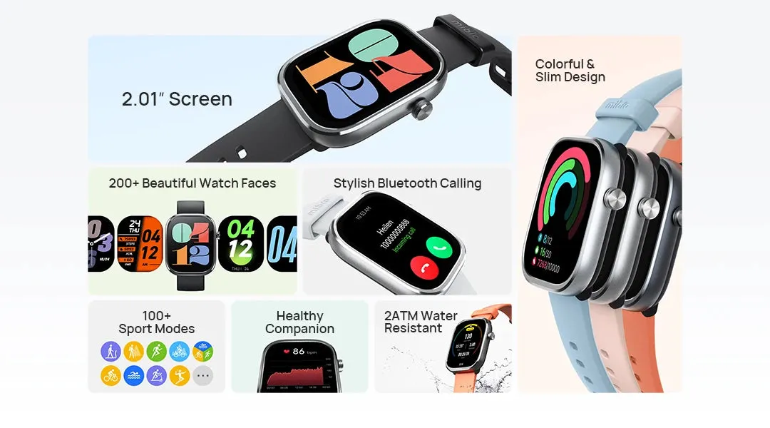 MIBRO Watch C4 2.0" HD Display Smart Watch