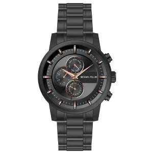 Michael Fellini Black Stainless Steel Black Dial Chronograph Quartz Watch for Gents - MF-2343-06
