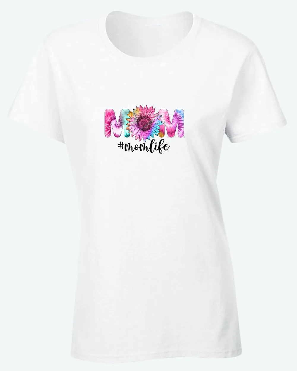 Mom Life flowery design t-shirt