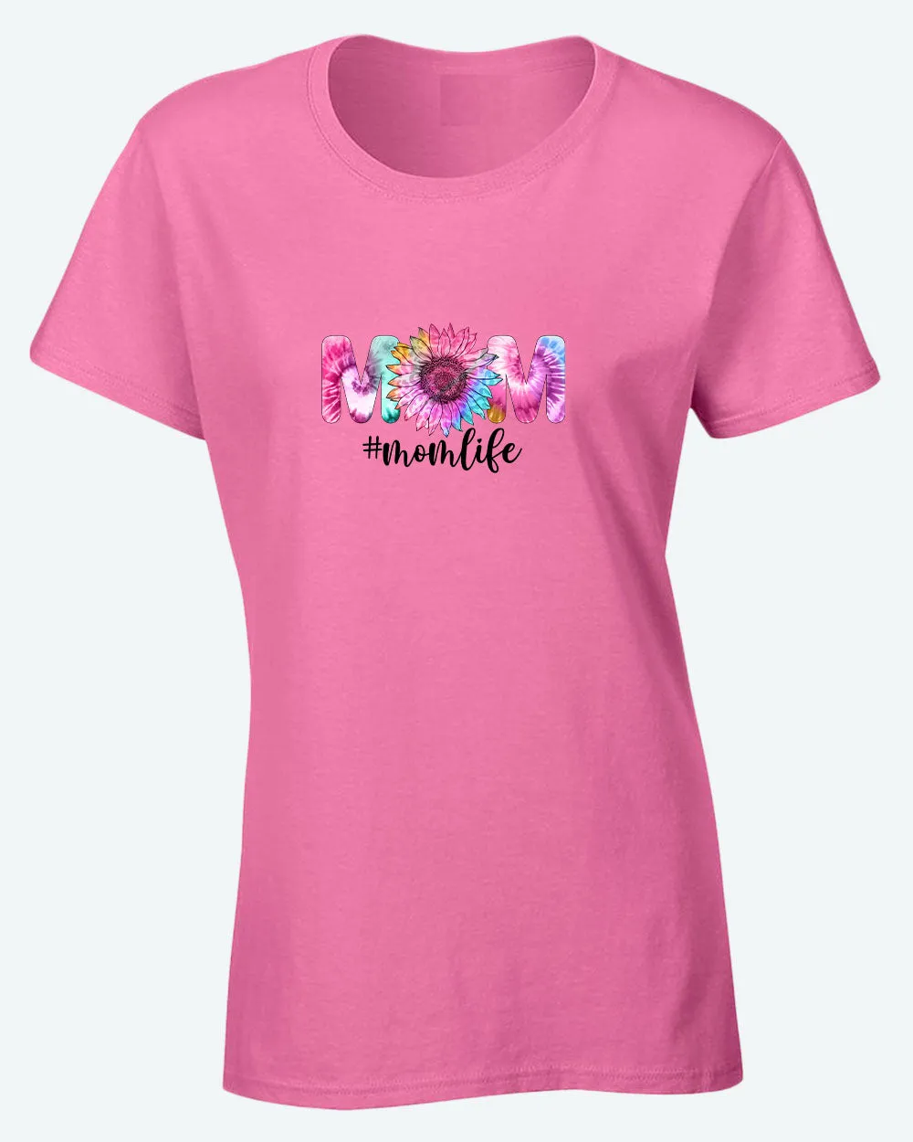 Mom Life flowery design t-shirt