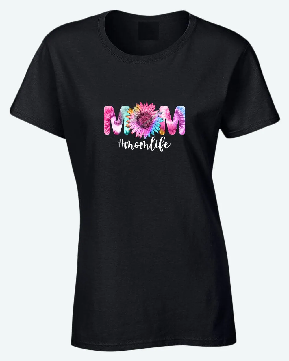 Mom Life flowery design t-shirt