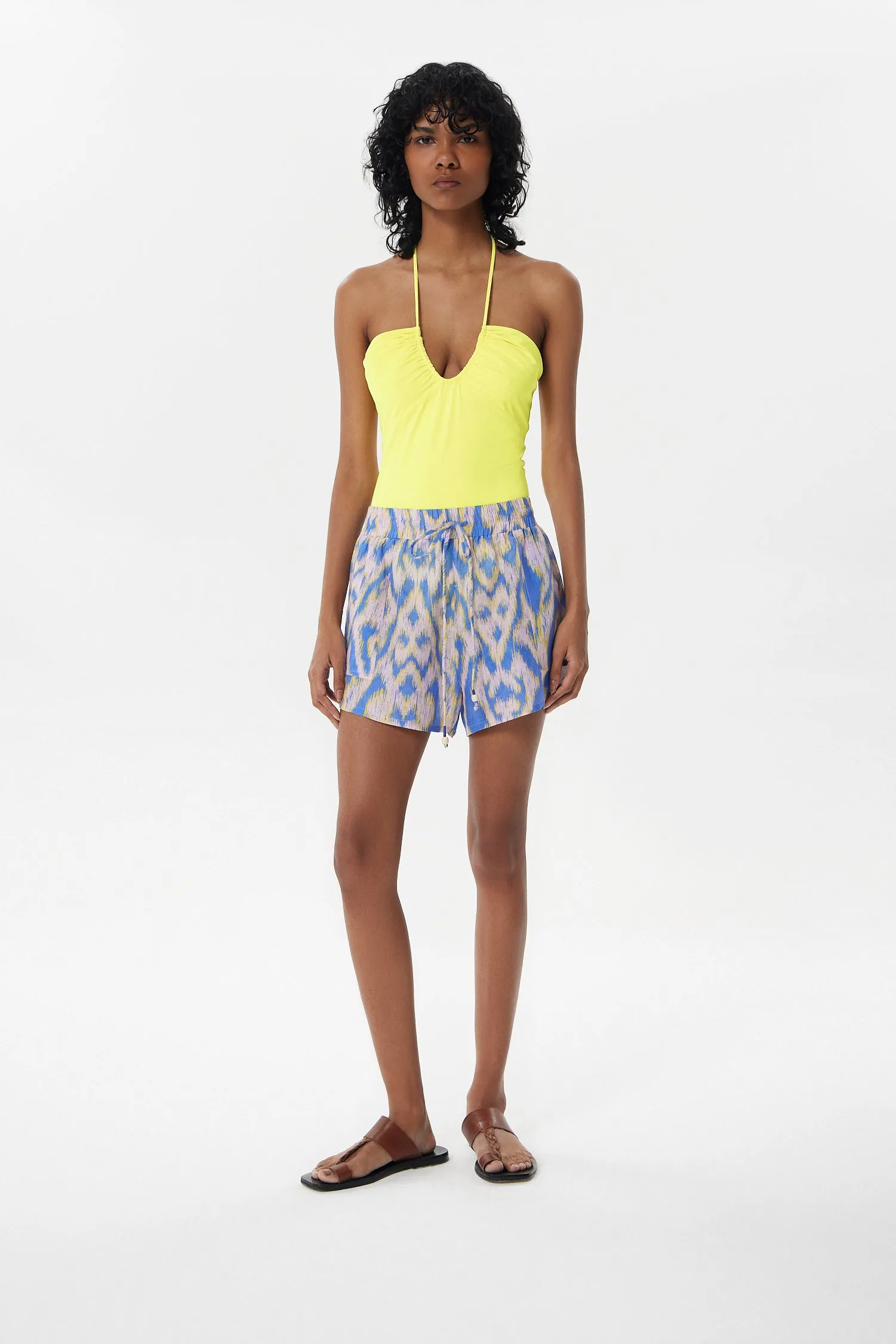 Moreno Dinna Shorts in Lavender Ikat