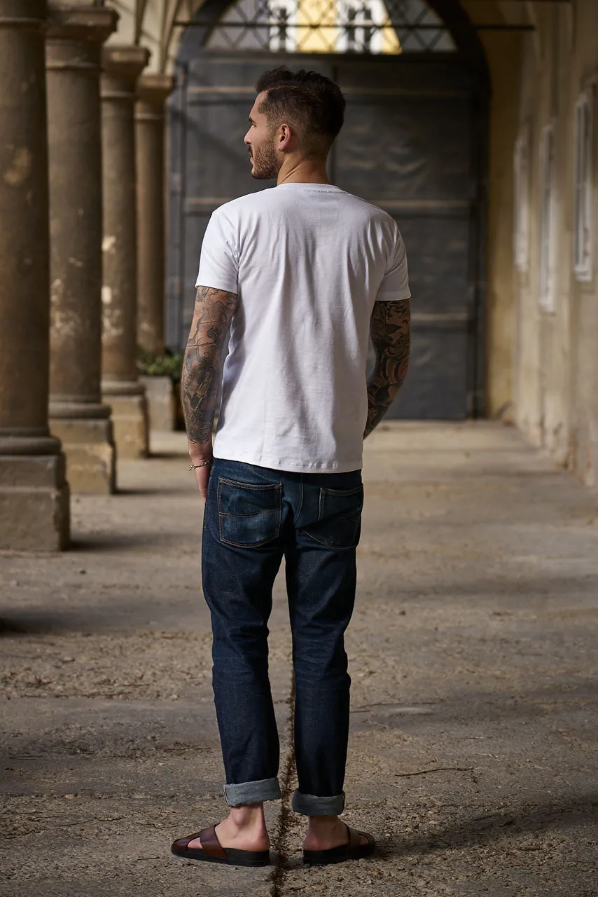 Naked & Famous Denim Circular Knit T-Shirt White