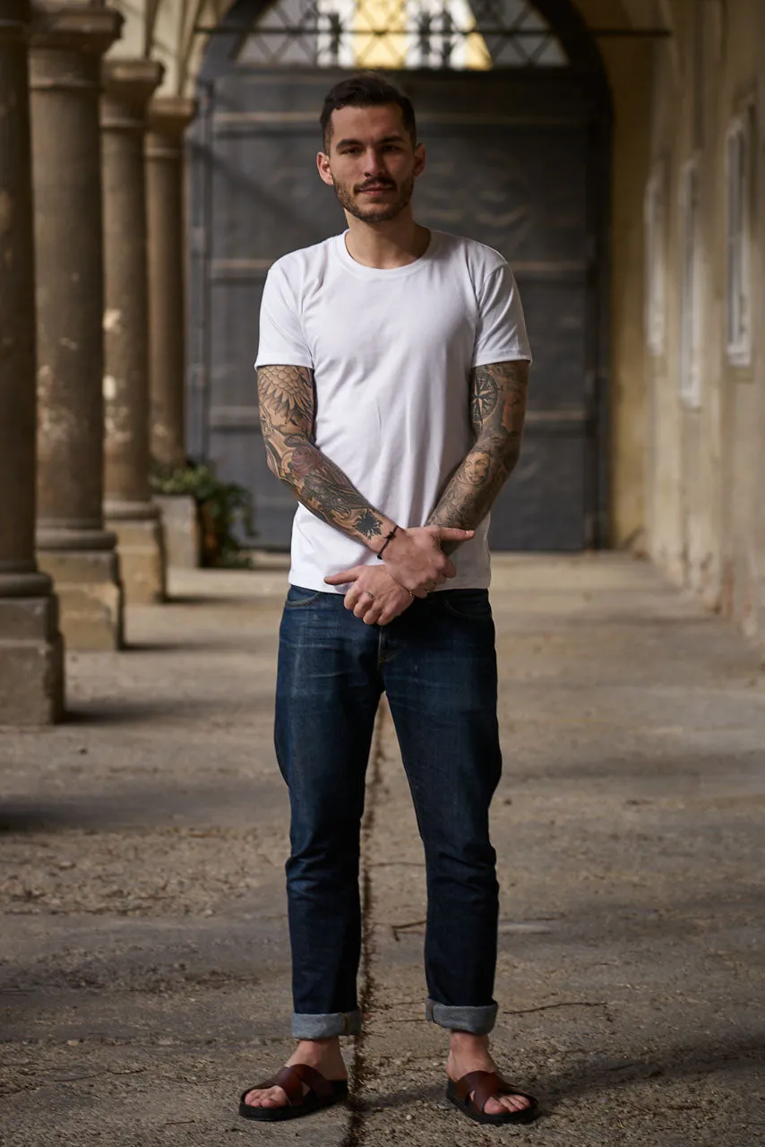 Naked & Famous Denim Circular Knit T-Shirt White