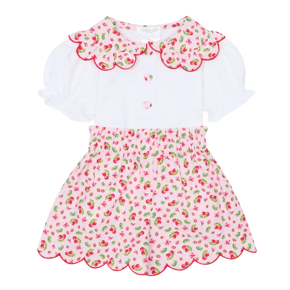 New In Deolinda Girls Cherries Short Set