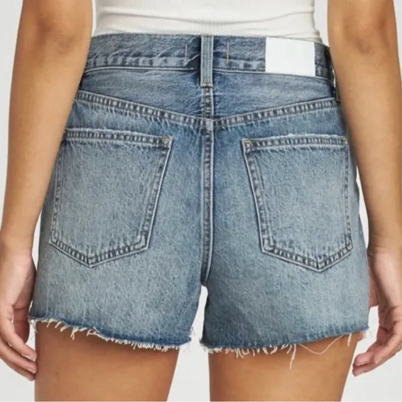 NEW Pistola Kylee Relaxed High Rise Cuffed Preppy Western Boho Cutoff Shorts 25