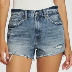 NEW Pistola Kylee Relaxed High Rise Cuffed Preppy Western Boho Cutoff Shorts 25