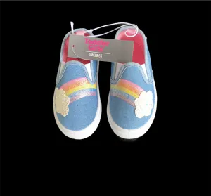 NEW Swiggles Toddler Slip on Casual Sneakers Rainbow, Sz 9