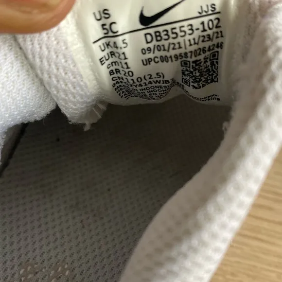 Nike Crater Impact ‘White Aura’ Toddler Sneakers- SZ 5 C