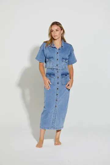 NLJ - New London Jeans II GINSBERG Button Skirt - LW