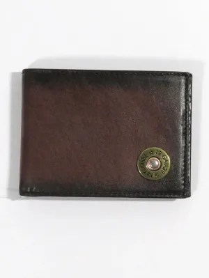 Nocona 12 Gauge Outdoor Bi-Fold Leather Wallet Brown