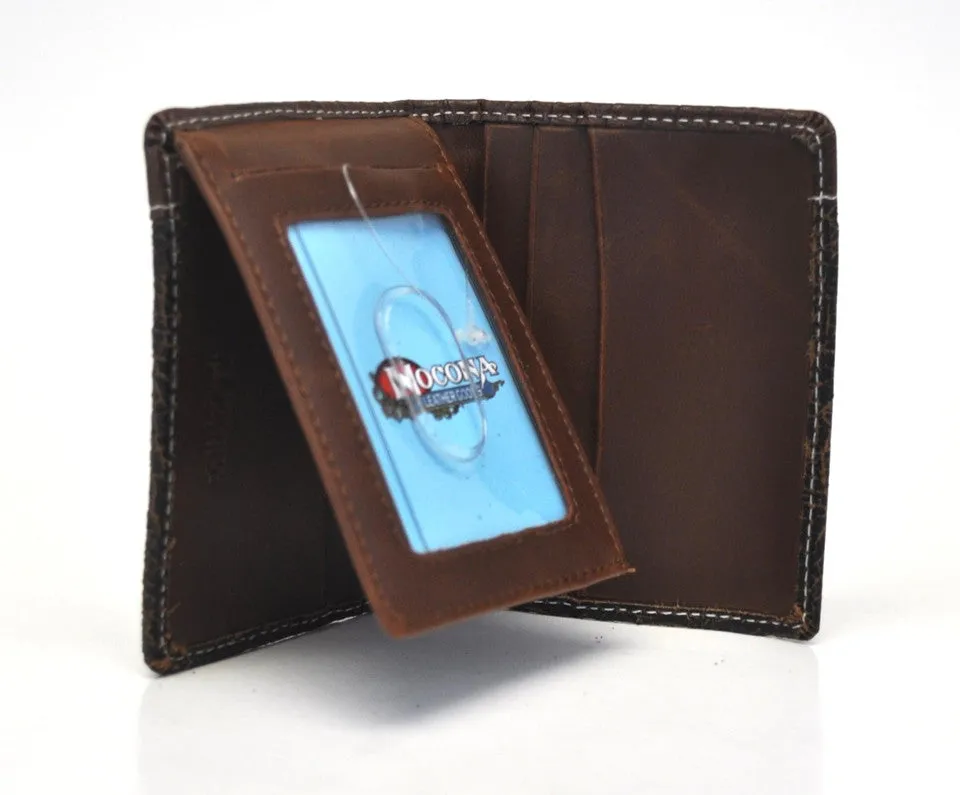Nocona Genuine Leather Exotic Print Western Bifold Wallet