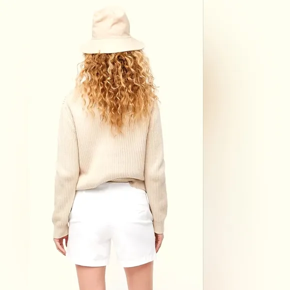 NWT J.Crew White 5&quot; Chino Shorts White Color Size 2