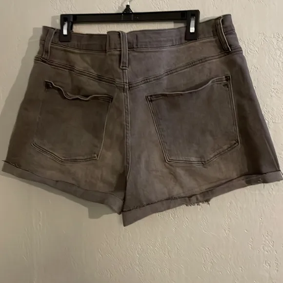 NWT Madewell High Rise Cuffed Denim Shorts Gray Slater Wash M5774