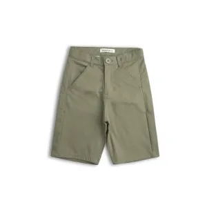 Olive Cotton Shorts