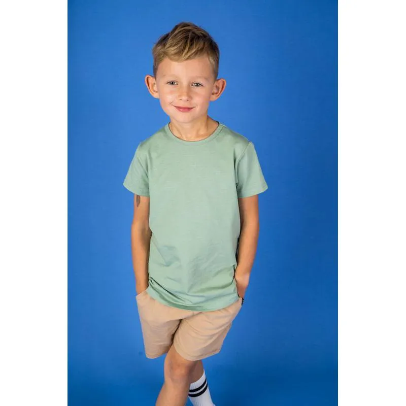 Olive Green Basic Short Sleeve Shirt