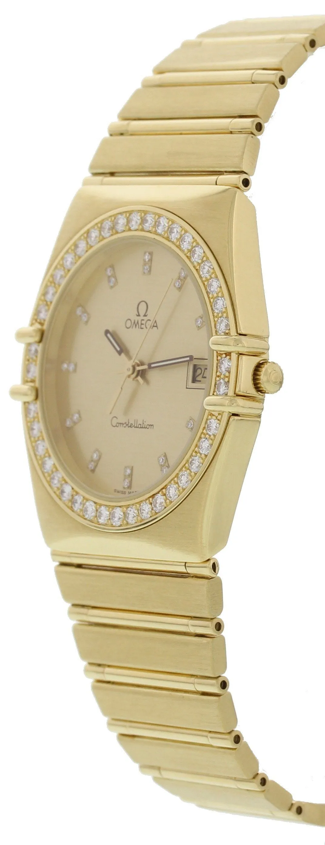 Omega Constellation 18K Yellow Gold And Diamonds Watch