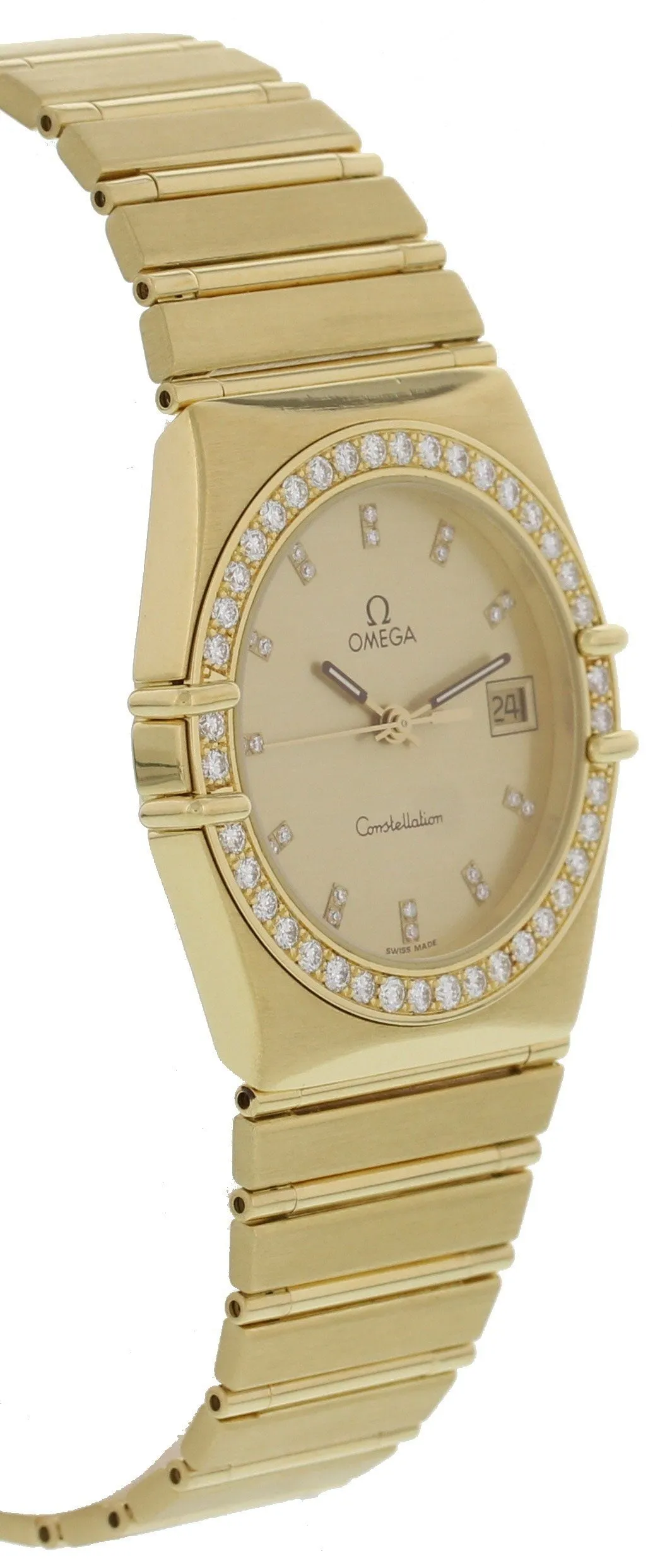 Omega Constellation 18K Yellow Gold And Diamonds Watch