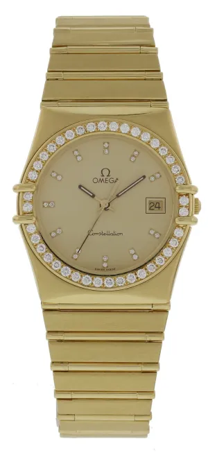 Omega Constellation 18K Yellow Gold And Diamonds Watch