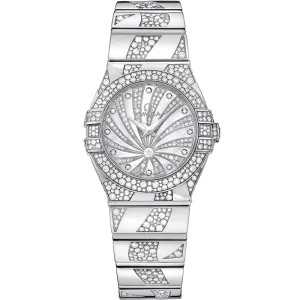 Omega Constellation 27 mm, white gold on white gold