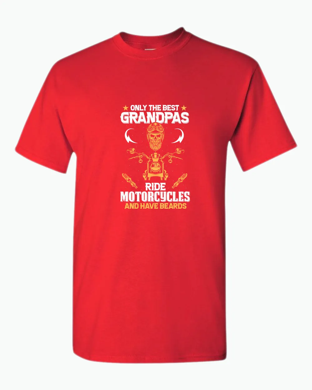 Only the best grandpas ride motorcycles and have beards t-shirt