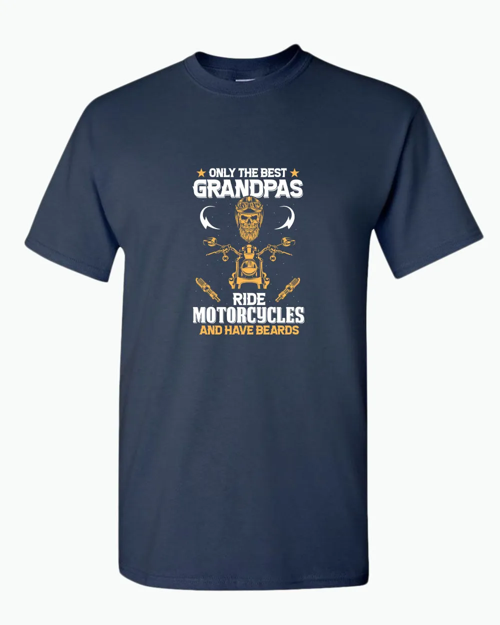 Only the best grandpas ride motorcycles and have beards t-shirt