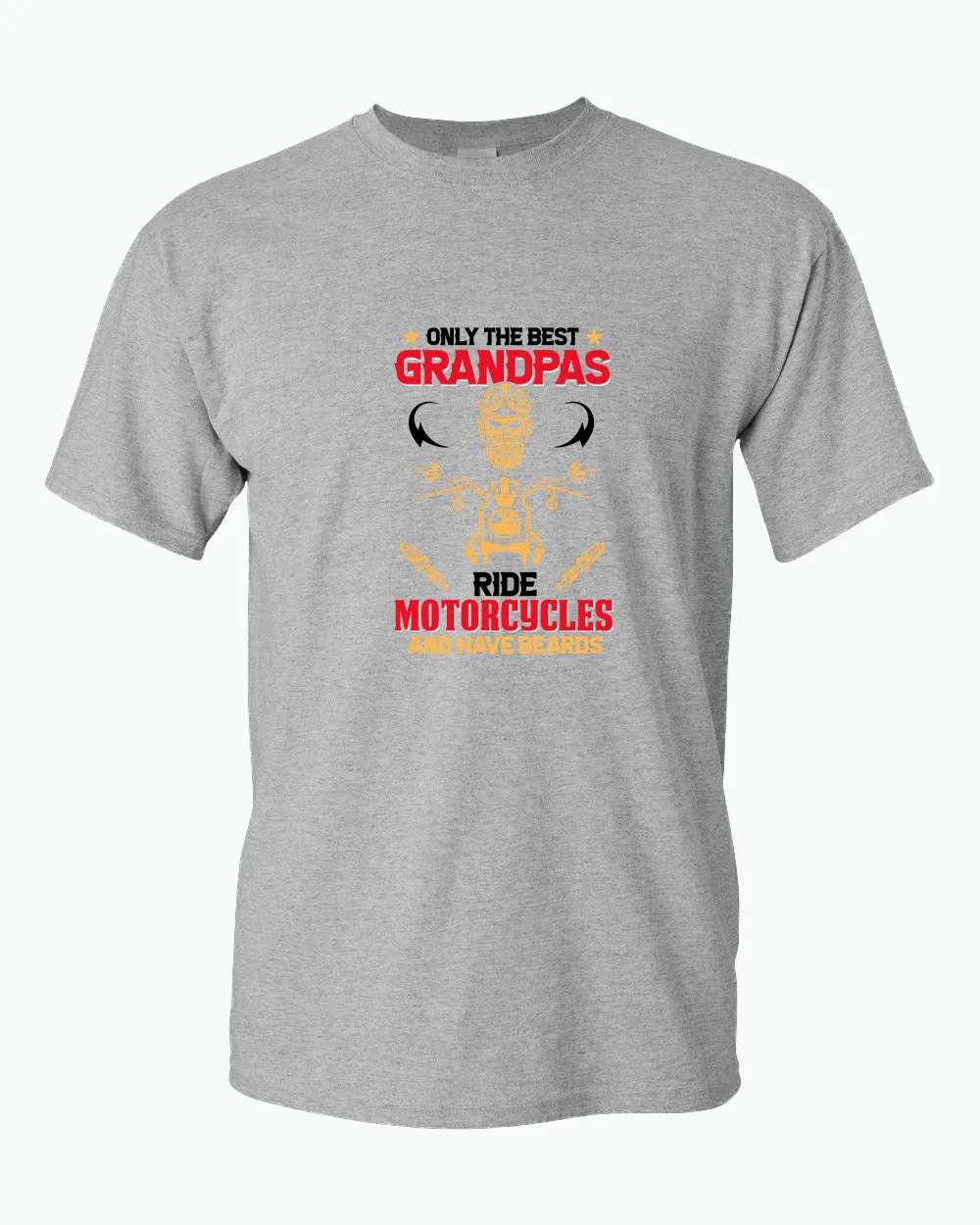 Only the best grandpas ride motorcycles and have beards t-shirt