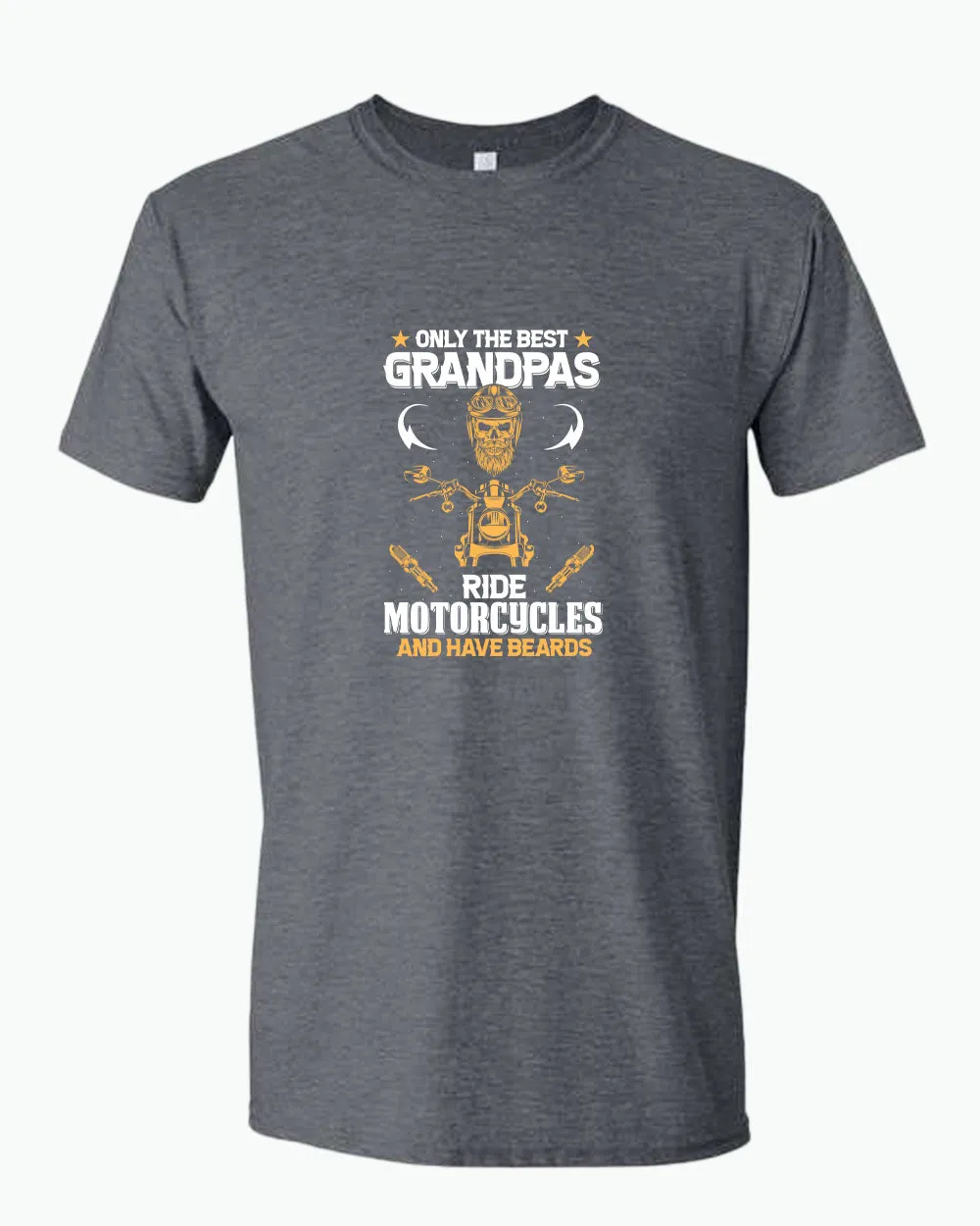 Only the best grandpas ride motorcycles and have beards t-shirt