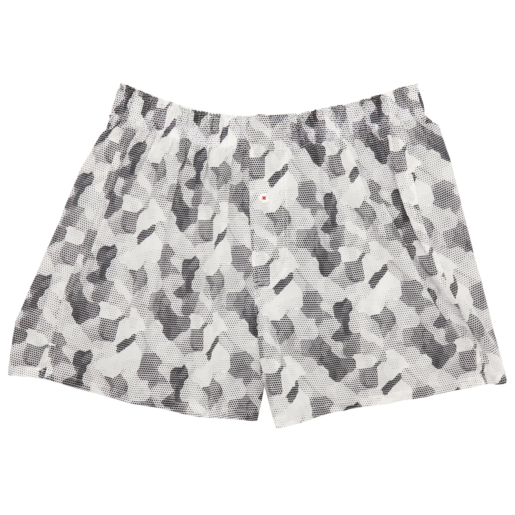 Organic Cotton Digital Camo Boxer Shorts - White