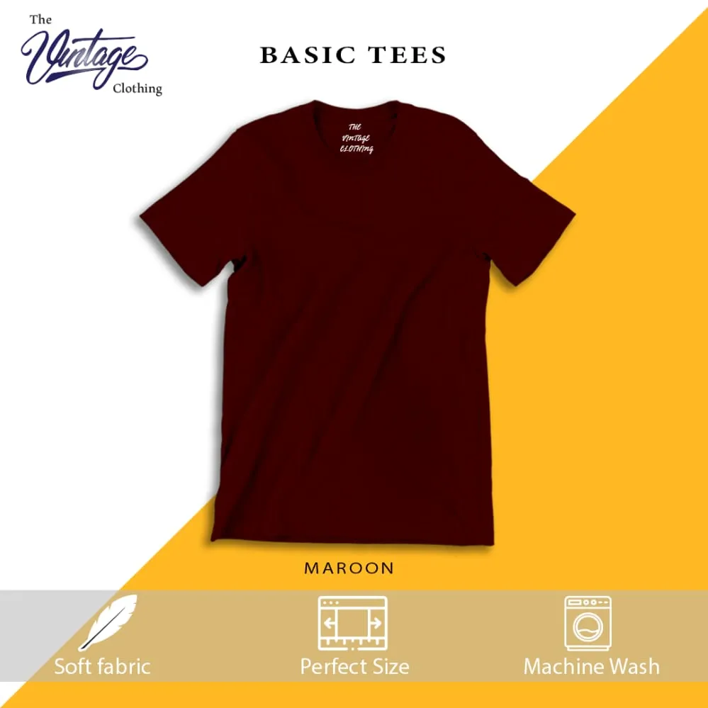 Pack of 4 plain Half sleeves T-Shirt