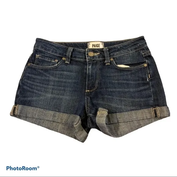 Paige Jimmy Jimmy Jean Denim Cuffed Shorts size 23