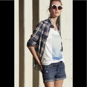 Paige Jimmy Jimmy Jean Denim Cuffed Shorts size 23