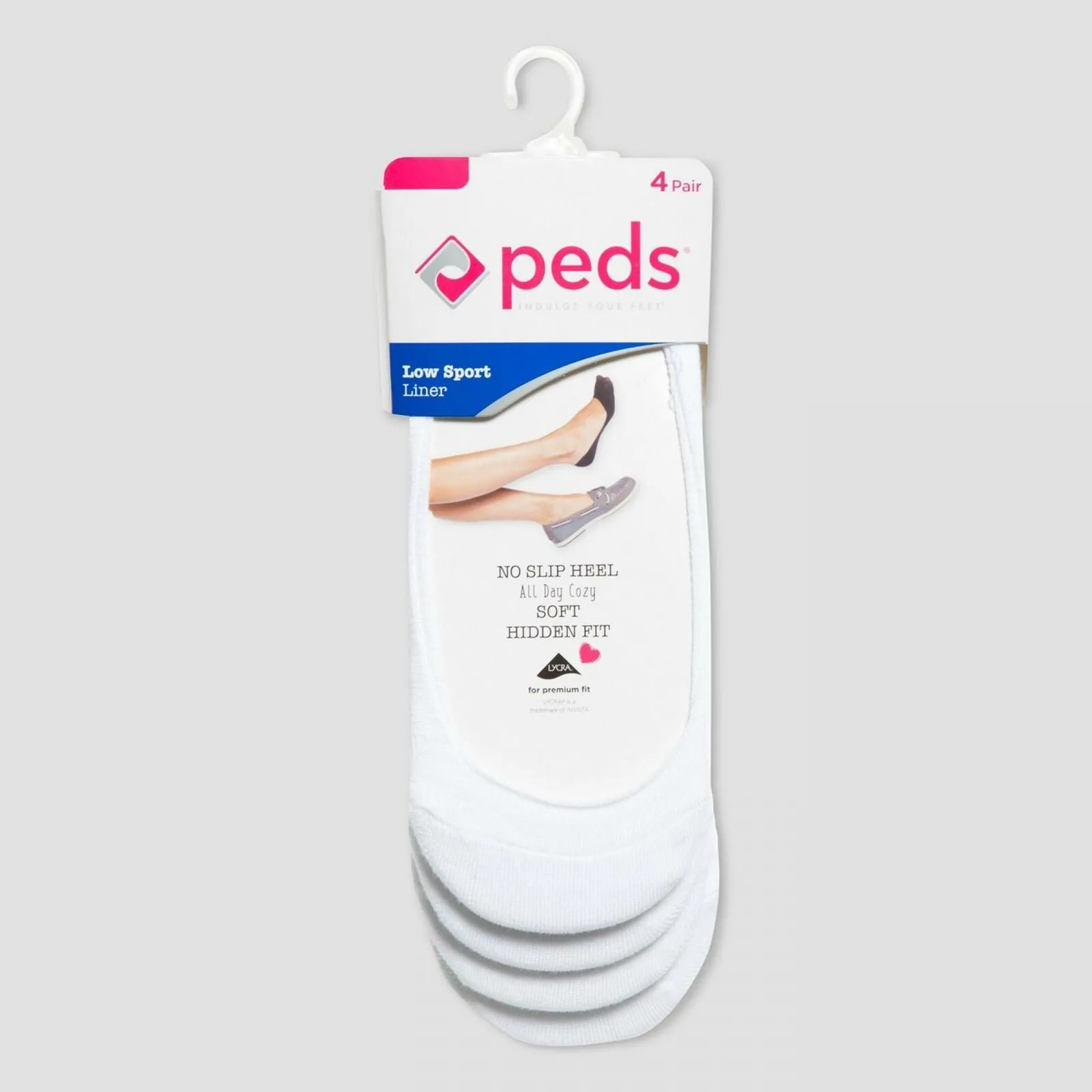 Peds Women's 4 Pair Pack Spun Poly Sport Liner Socks